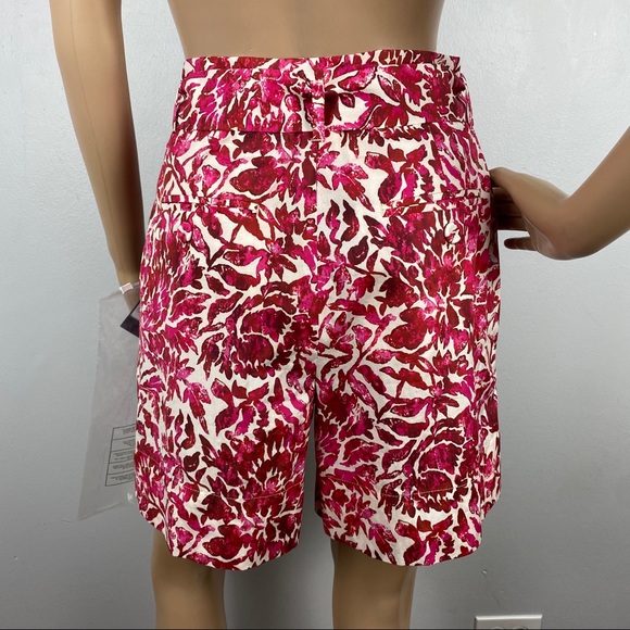 NEW WEEKEND MAX MARA FLORAL PRINT HIGH-WAISTED BERMUDA SHORTS - Picture 7 of 10